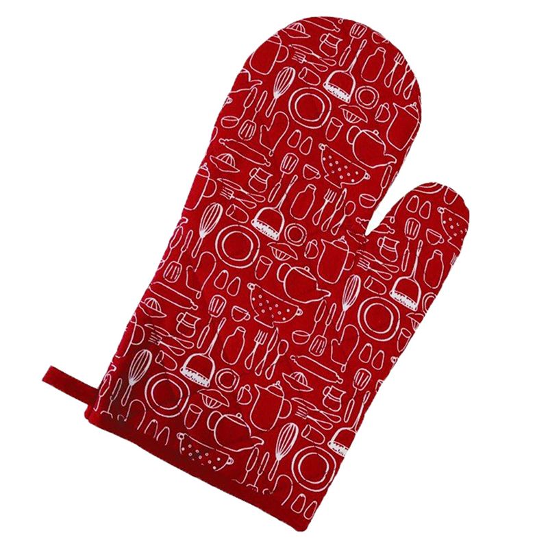 Dining room Kitchen Insulation Pad Cotton Microwave Oven Glove set Oven Mitts Heat