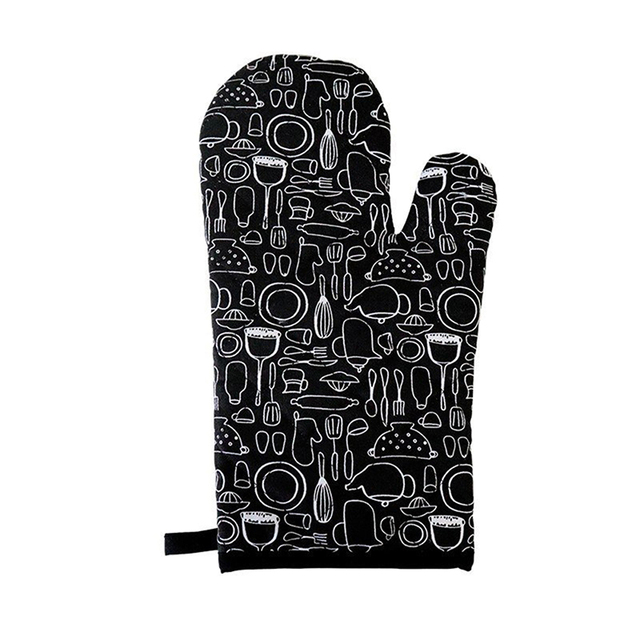 Dining room Kitchen Insulation Pad Cotton Microwave Oven Glove set Oven Mitts Heat