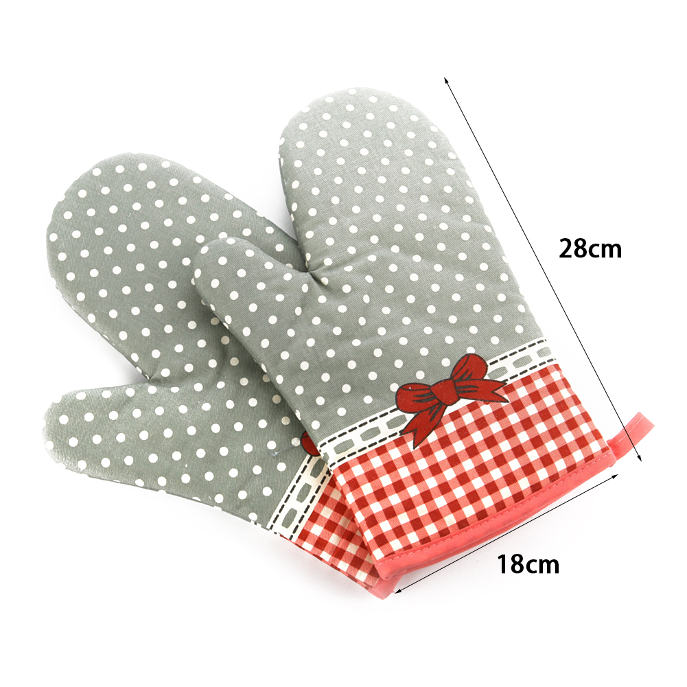 2pcs Baking Silicone Gloves Microwave Oven Baking Gloves Kitchen Anti-scald Anti-slip Silicone Mitten BBQ Oven Pot Holder Mitt