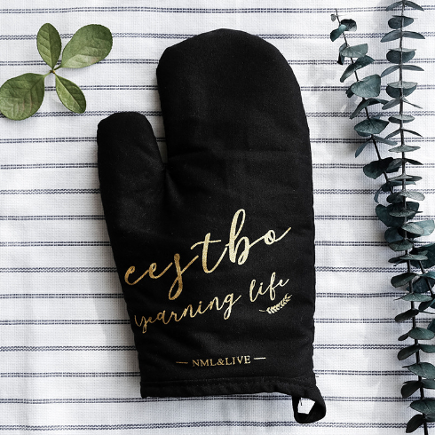 1Pc Cotton Oven Glove Heatproof Mitten Kitchen Cooking Microwave Oven Mitt Insulated Non-slip Glove Thickening