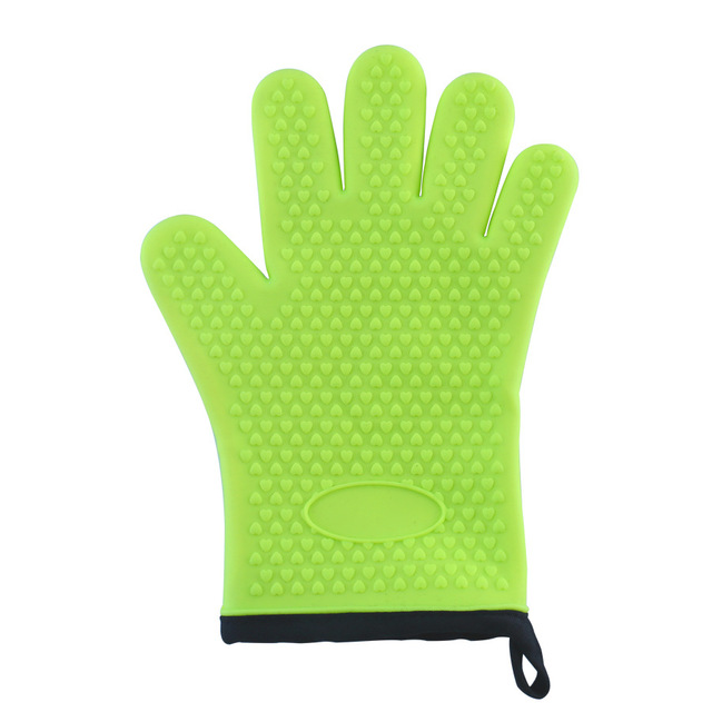 1pc Anti-Scald Silicone Gloves Microwave Oven Mitts Cooking Baking BBQ Grill Pot Holder Heat Resistant Non-slip Kitchen Gloves