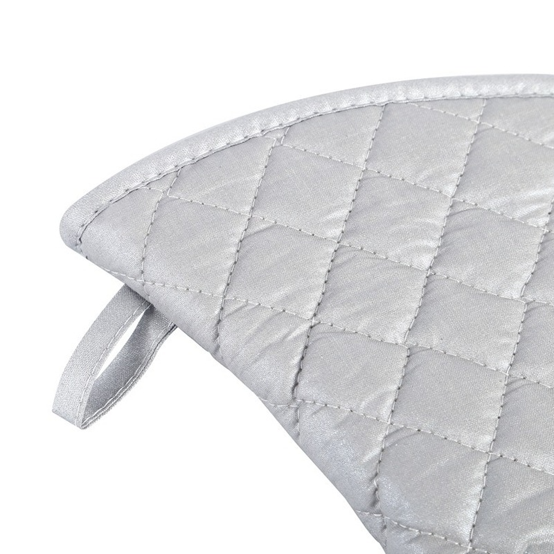 2pcs Dining room Kitchen 37cm long silver oven microwave oven heat insulation high temperature resistant gloves for barbecue cooking and baking