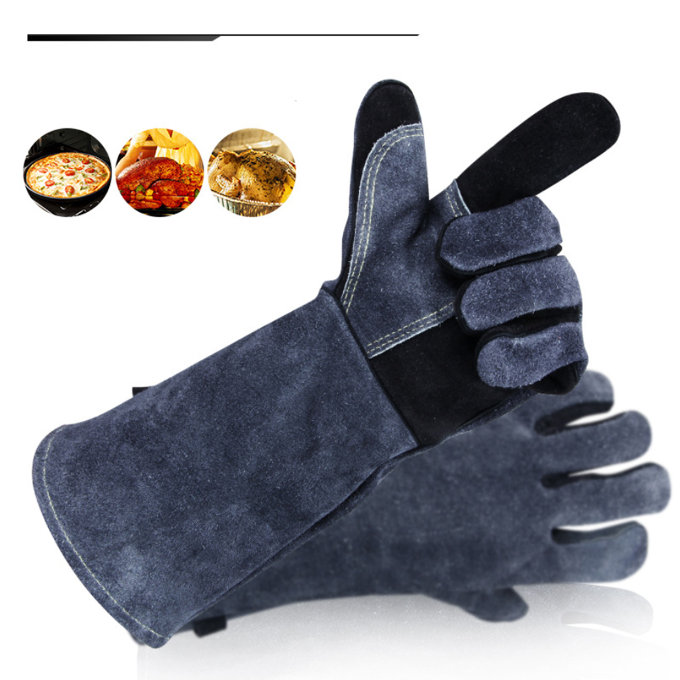 1pair Dining room Kitchen Barbecue Gloves High Temperature Resistant Aluminum Foil Gloves Microwave Oven Baking Heat Insulation Fireplace Outdoor Gloves