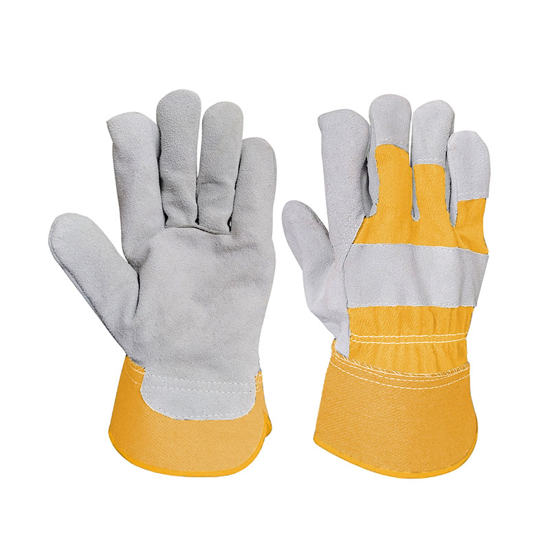 Dining room Kitchen Fireproof Leather Man Work Gloves Cowsplit Leather Gloves Safety Gardening Glove Mechanic Welding Anti-cut Gloves