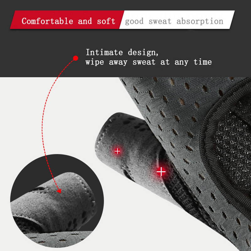 1Pair Sports Gloves Bicycle Heavy Weight Palm Shock Absorbing Wear Resistant Non Slip Half Finger Bike Riding Gloves