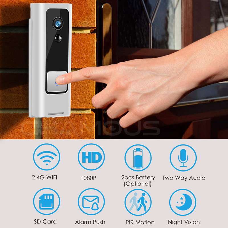 Video Doorbell Camera Smart Home Wireless Door bell 1080P Door Phone Camera Mini Intercom Apartment