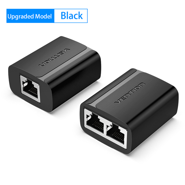 RJ45 Splitter Connector Adapter 1 to 2 Ways Ethernet Splitter Coupler Contact Modular Plug Connect Laptop Ethernet Cable