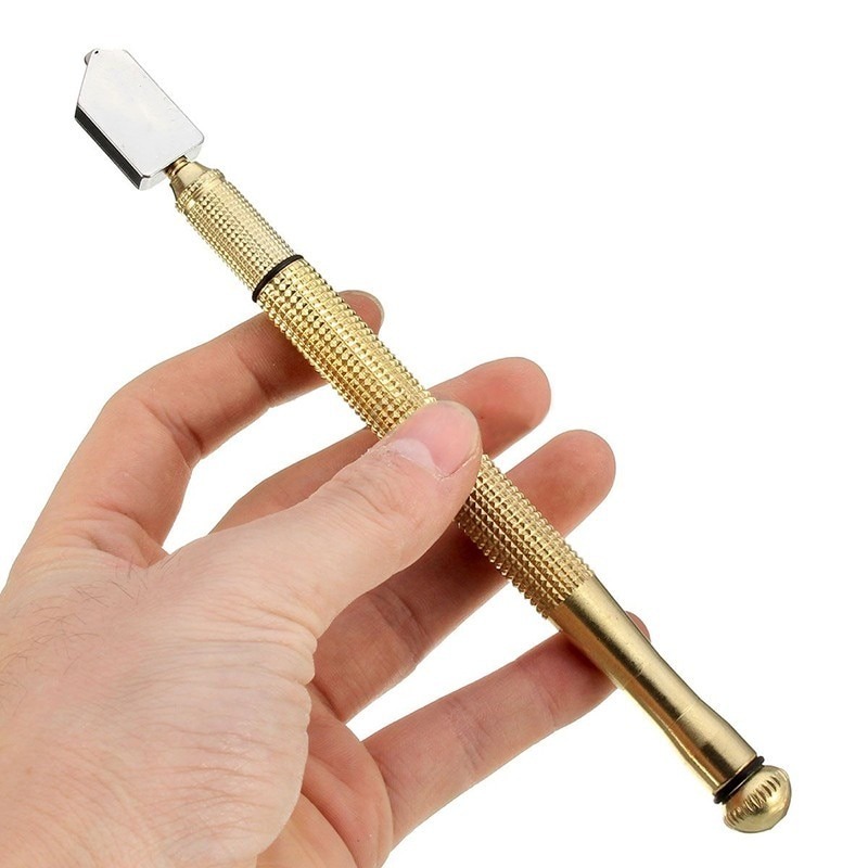 Diamond Glass Cutter Professional Portable Wheel Blade Antislip Metal Handle 168mm For DIY Tile Mirror Craft Cutting Hand Tools