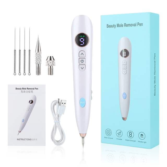 LCD Plasma Pen Profesional Laser Tattoo Mole Removal Pen Skin Care Tools Tag Removal Freckle Wart Dark Spot Remover Beauty Care