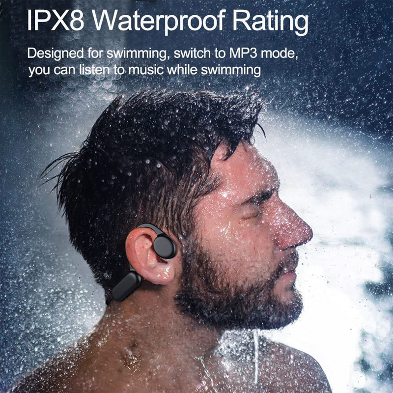 Wireless Bone Conduction Headphones Waterproof Built-in Player Bluetooth Earphone for Swimming Sport Headsets