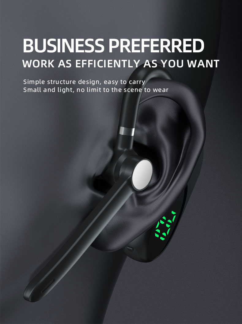 Bluetooth compatible hands-free wireless headphone noise control microphone high quality stereo surround sound frequency