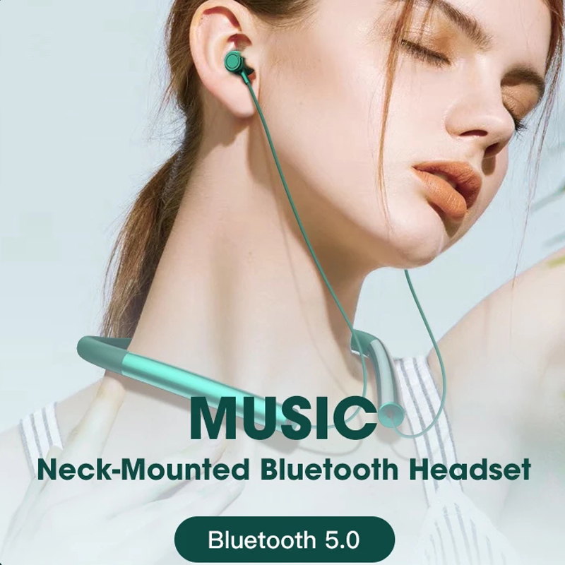 Neck Wireless Bluetooth Earphones 48H Long Life Sports Running Headset Waterproof Sport Earbuds Noise Reduction Headphones