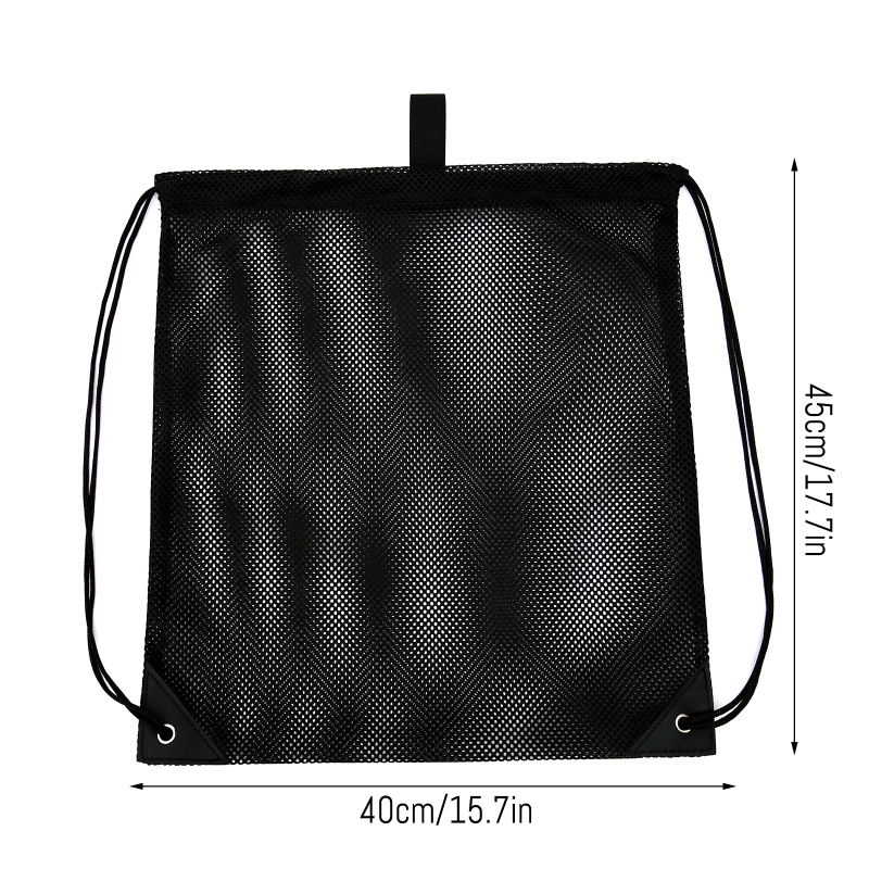 Portable Multifunctional Drawstring Mesh Bags Gym Sports Basketball Storage Shoulder Net Backpack Outdoor Beach Use Bag