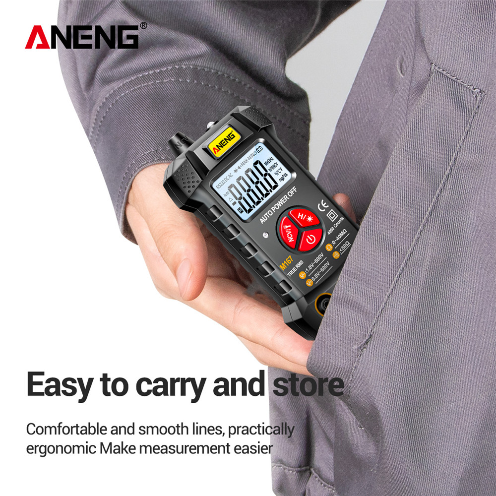 M167 Digital Mini Multimeter AC/DC Electrical Instruments Tester Transistor multi meter