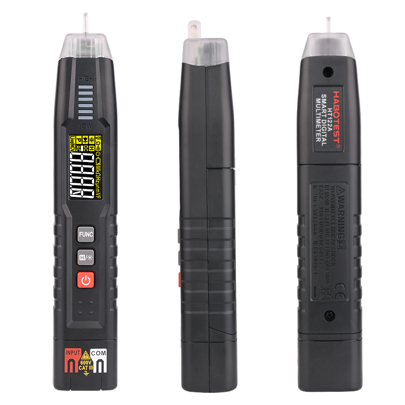 HT122 Pen Type Digital Multimeter 4000 Counts Smart AC Voltage Detector Tester 3-Phase Rotation Checker Electrician Tool