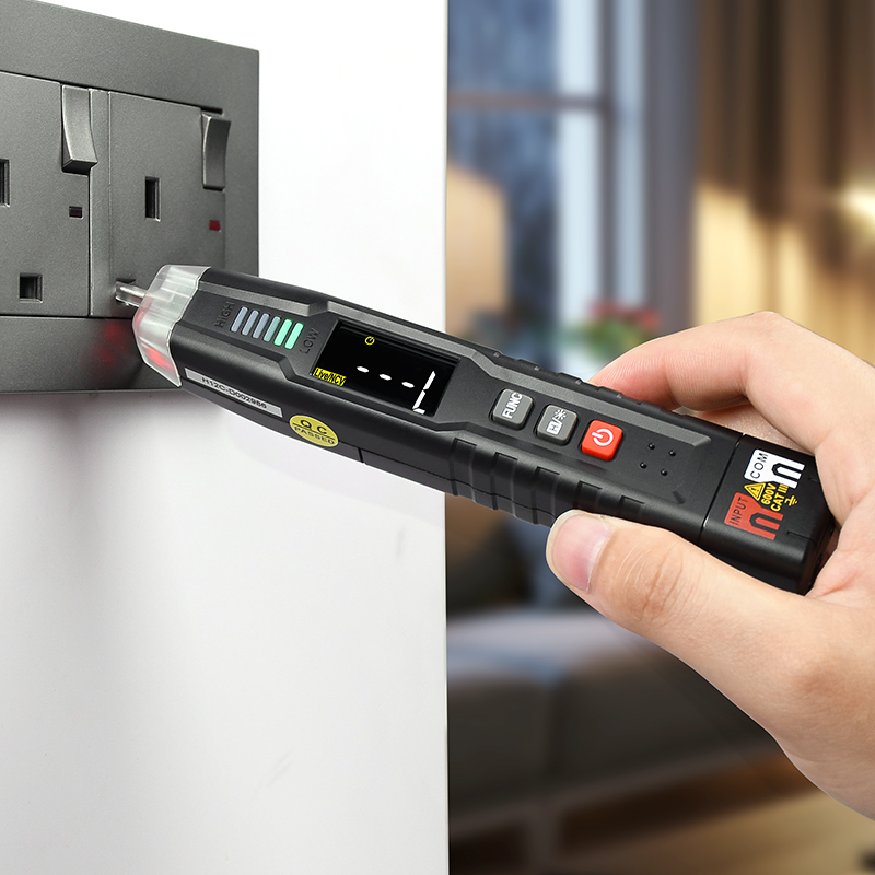 HT122 Pen Type Digital Multimeter 4000 Counts Smart AC Voltage Detector Tester 3-Phase Rotation Checker Electrician Tool