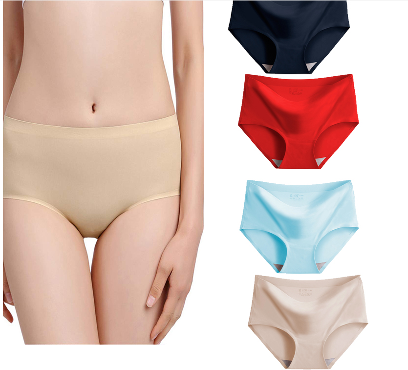 Ice Silk Cool Refreshing Seamless Underwear Triangle Big Yards Female Briefs lingerie 8pcs Sexy Summer Style Fashion Women's Panties