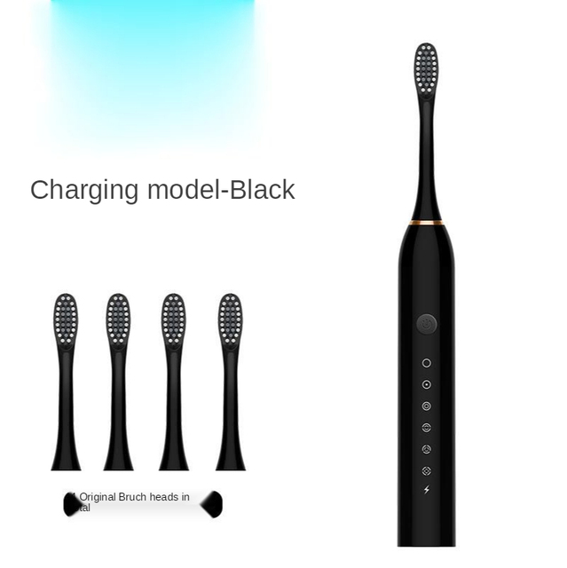 USB Charger Rechargeable Tooth Brushes Replacement Heads Set ElectricToothbrush Timer Brush 6 Mode
