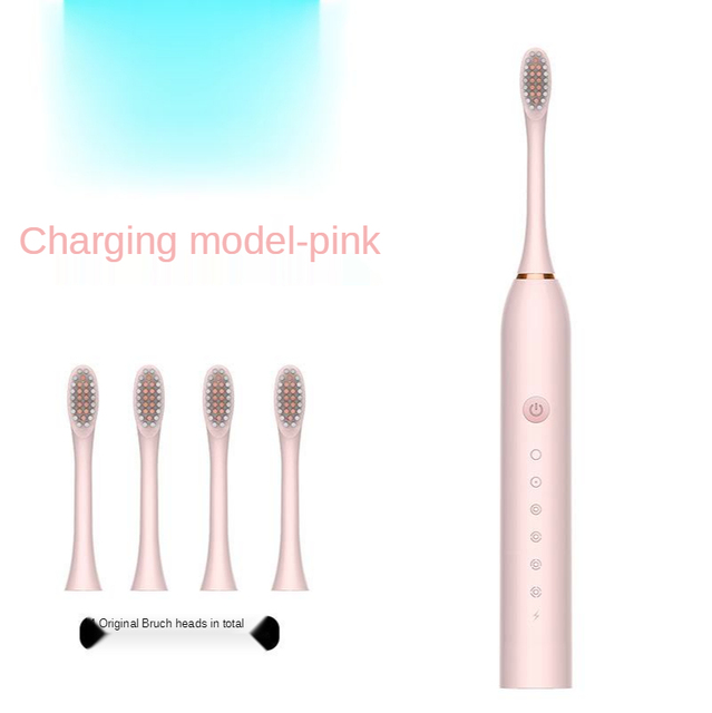 USB Charger Rechargeable Tooth Brushes Replacement Heads Set ElectricToothbrush Timer Brush 6 Mode