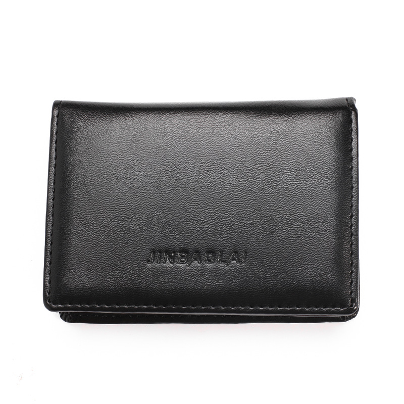 Card Holder Business Card Holder Card Holder Document Bag Leather Men's Card Holder Wallet Plain Weave Fashion Credit