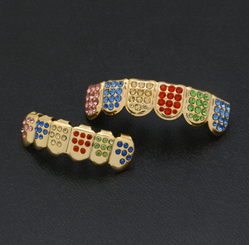 Hip Hop Cool Popular Vampire Gangsta Fang Tooth Cap Mold Kit Body Jewelry Gift Fashion Gold Plated Teeth