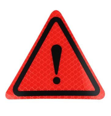 Motorcycle Triangle Warning Label DIY Reflective Warning Sticker Reflective Stickers Car Bodywork Decorative Paster