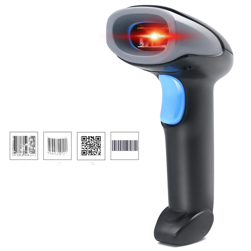 POS cash register 1D code scanning gun Express Logistics supermarket warehouse barcode storage wired scanner store