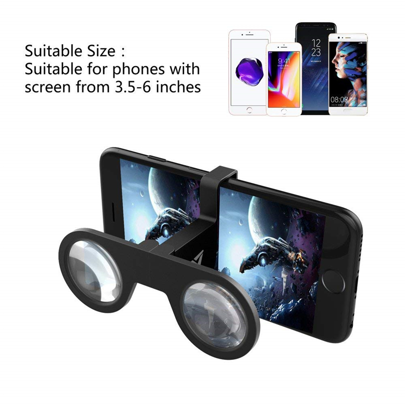 VR Glasses for 3D Movies and Games for IOS Android Smartphone Vrbox Folding 3D Virtual Reality Cellphone Nearsighted Myopic