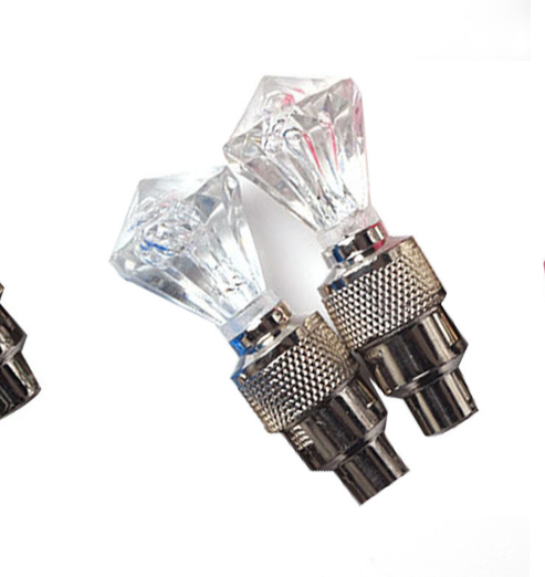 2PCS Cycling Lantern Lamp MTB Bike Accessories  Bicycle Valve Lights Wheel Spokes Tire LED Light Batteries Tyre Tire Valve Caps