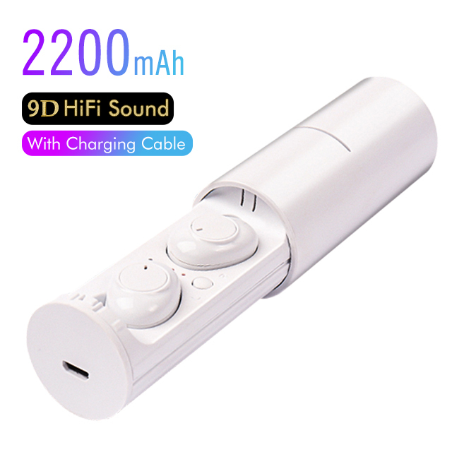 Case Sweatproof Earbuds Built-in Mic Stereo Earphone Earbuds Bluetooth Headset Bluetooth Headphones with Charging