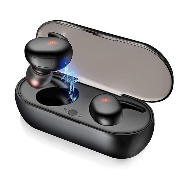 Wireless In-ear Headphones  Noise Cancelling Sports Waterproof Stereo Sound Headsets HiFi Stereo Earbuds With Mic