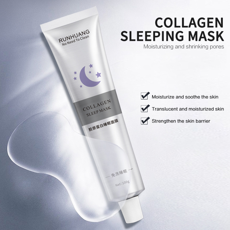 Free Repair Purifies Facial Mask Skin Care Collagen Sleeping Mask Moisturizing  Anti-Aging All Night Hydrating Sleep Mask Wash