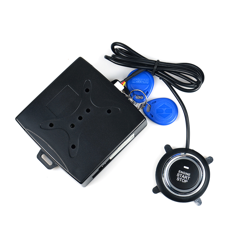 Lock Ignition Switch Keyless Entry Starter Antitheft System Car Alarm One Start Stop Engine Starline Push Button RFID