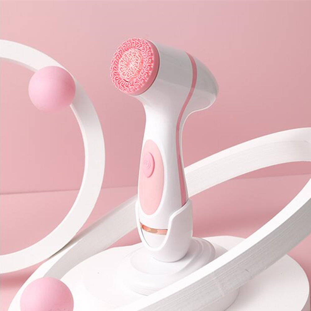 3 in1 Electric Facial Cleansing Brush Silicone Rotating Deep Skin Horny BlackHead Makeup Remover Skin Care Beauty Instrument