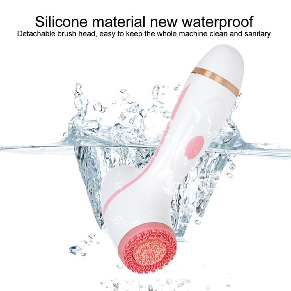 3 in1 Electric Facial Cleansing Brush Silicone Rotating Deep Skin Horny BlackHead Makeup Remover Skin Care Beauty Instrument