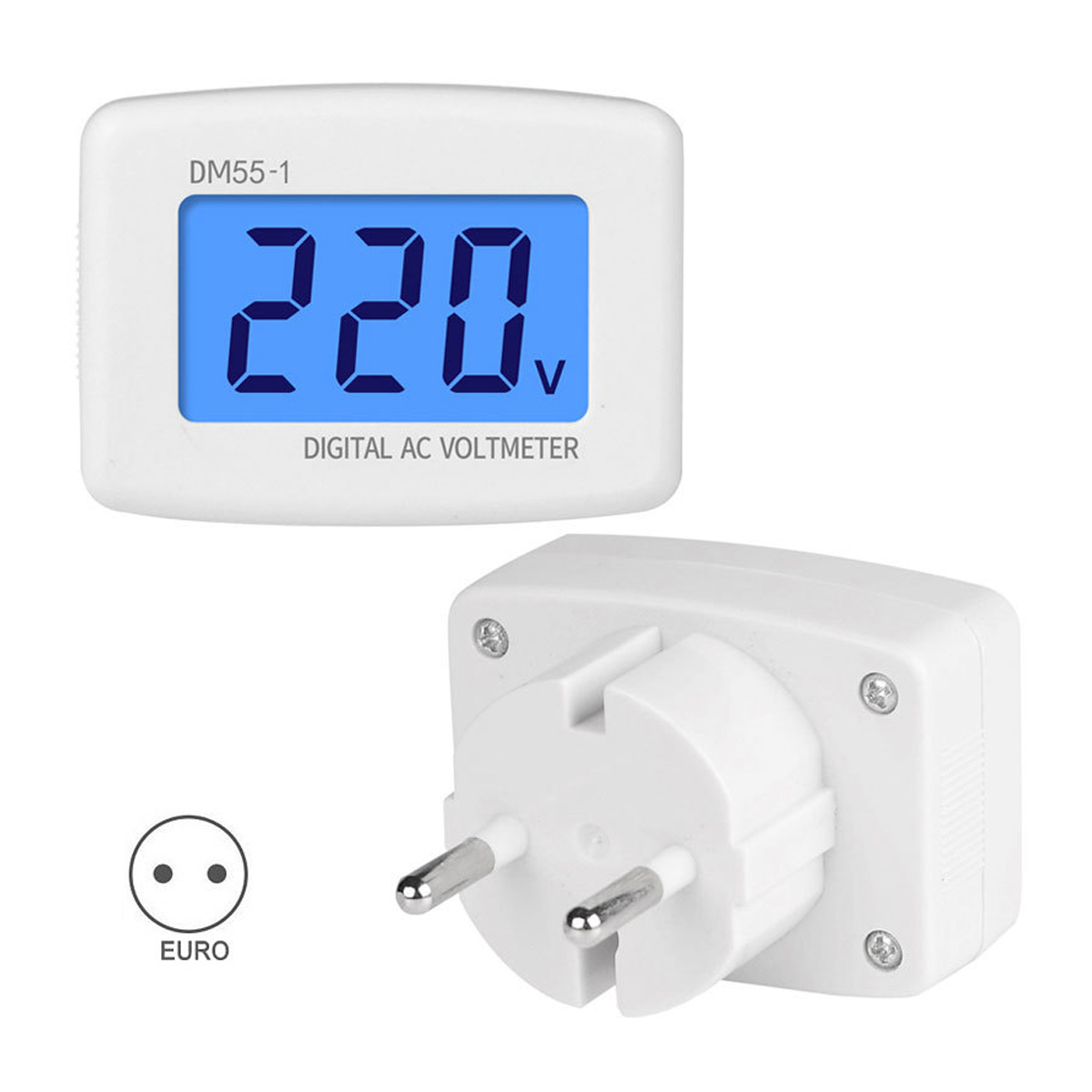 Digital Voltmeter EU  Plug Volt Meter Socket Voltage Tester Display Voltage Meter 110V 220V Wall Flat Voltage Meter