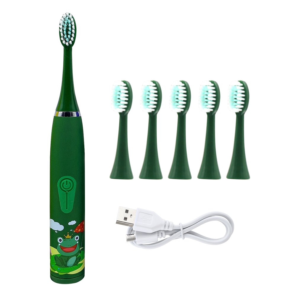 Electric Toothbrush Sonic For Children Toothbrush Usb Cartoon  Kids With Replace Toothbrush