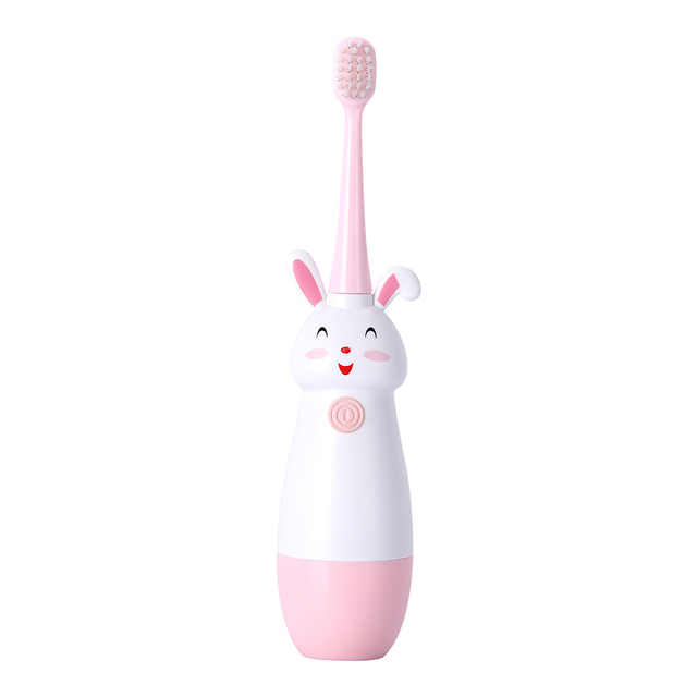 Children Sonic Electric Toothbrush for 3-12 Ages Cartoon Pattern  Kids with Soft Replacement Heads