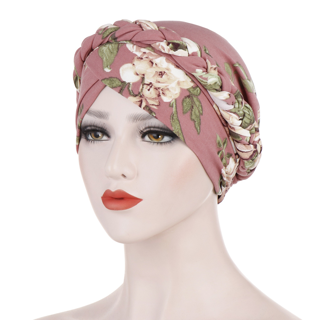 Headwear Cap African Style Muslim Turban Hair Accessories Fashion Women Print Braided Bandanas Headwear