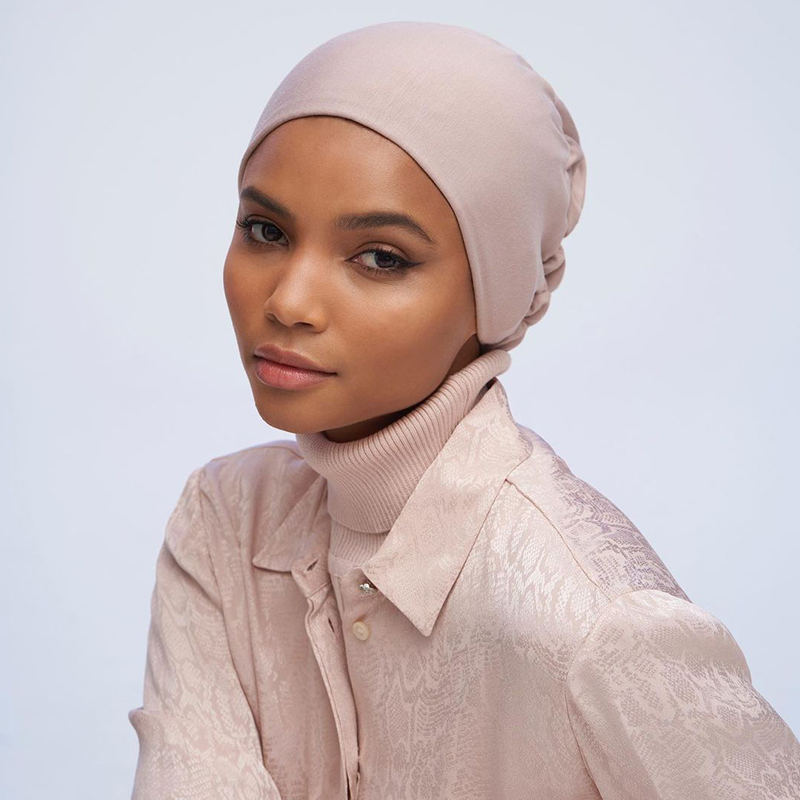 Folds muslim women elastic tie jersey hijab underscarf caps soft cotton head wrap turban bonnet islamic headscarf turbante
