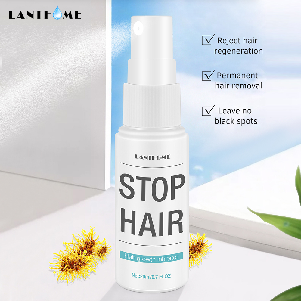 Permanent Stop Hair Growth Inhibitor Pubic Hair Repair Smooth Body Hair Removal Treatment Spray Facial Hair Remover for Women