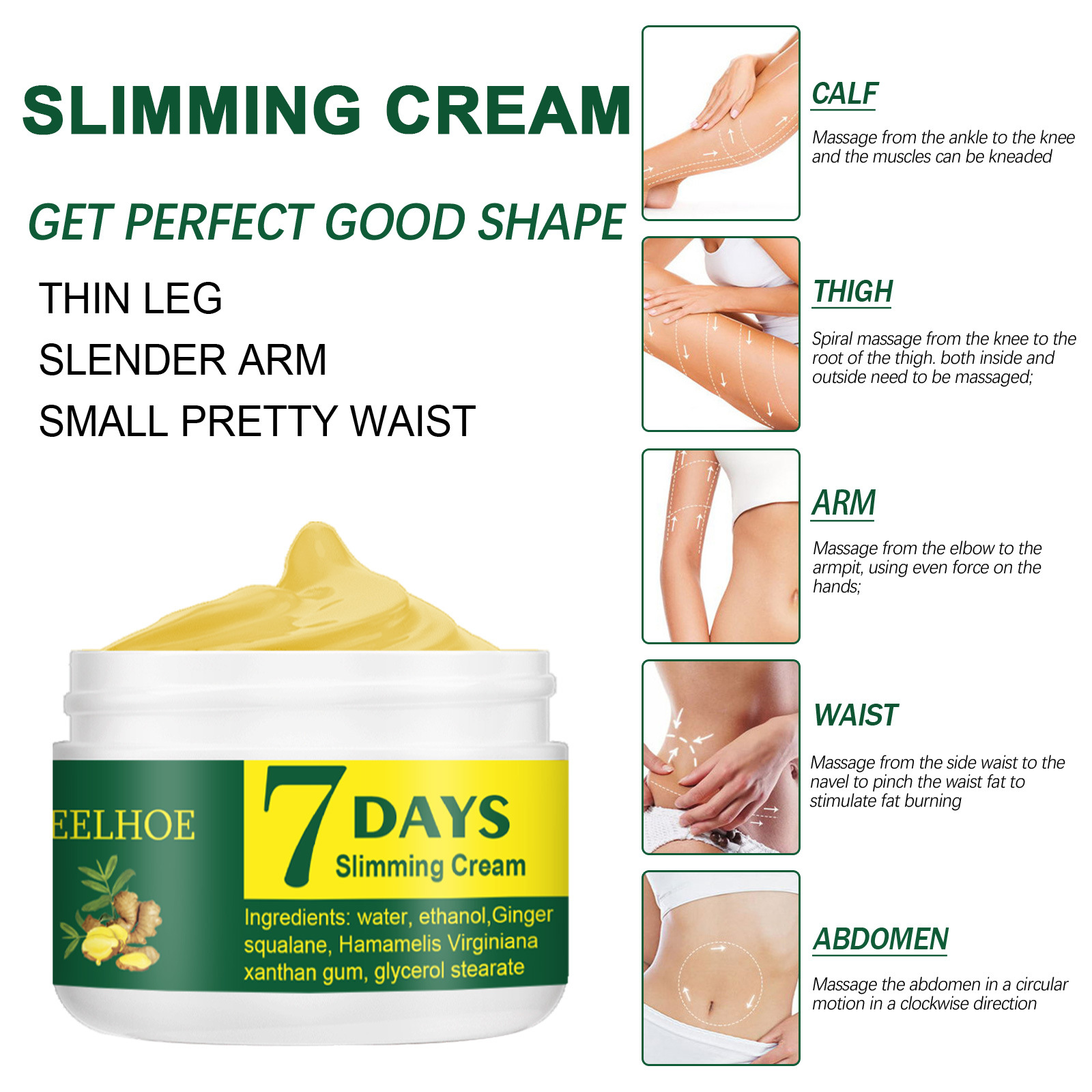 Weight Loss Remove Waist Leg Cellulite Fat Burning Shaping Cream Whitening Firming Lift Body Care
