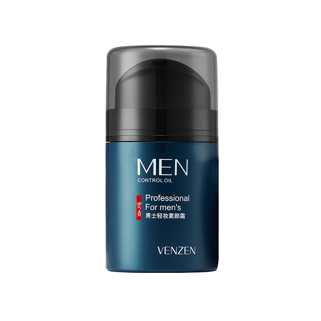 Professional Men's Face Cream Hide Pores Moisturizing Whitening Skin Facial Primer Refreshing Natural Base Makeup Cream