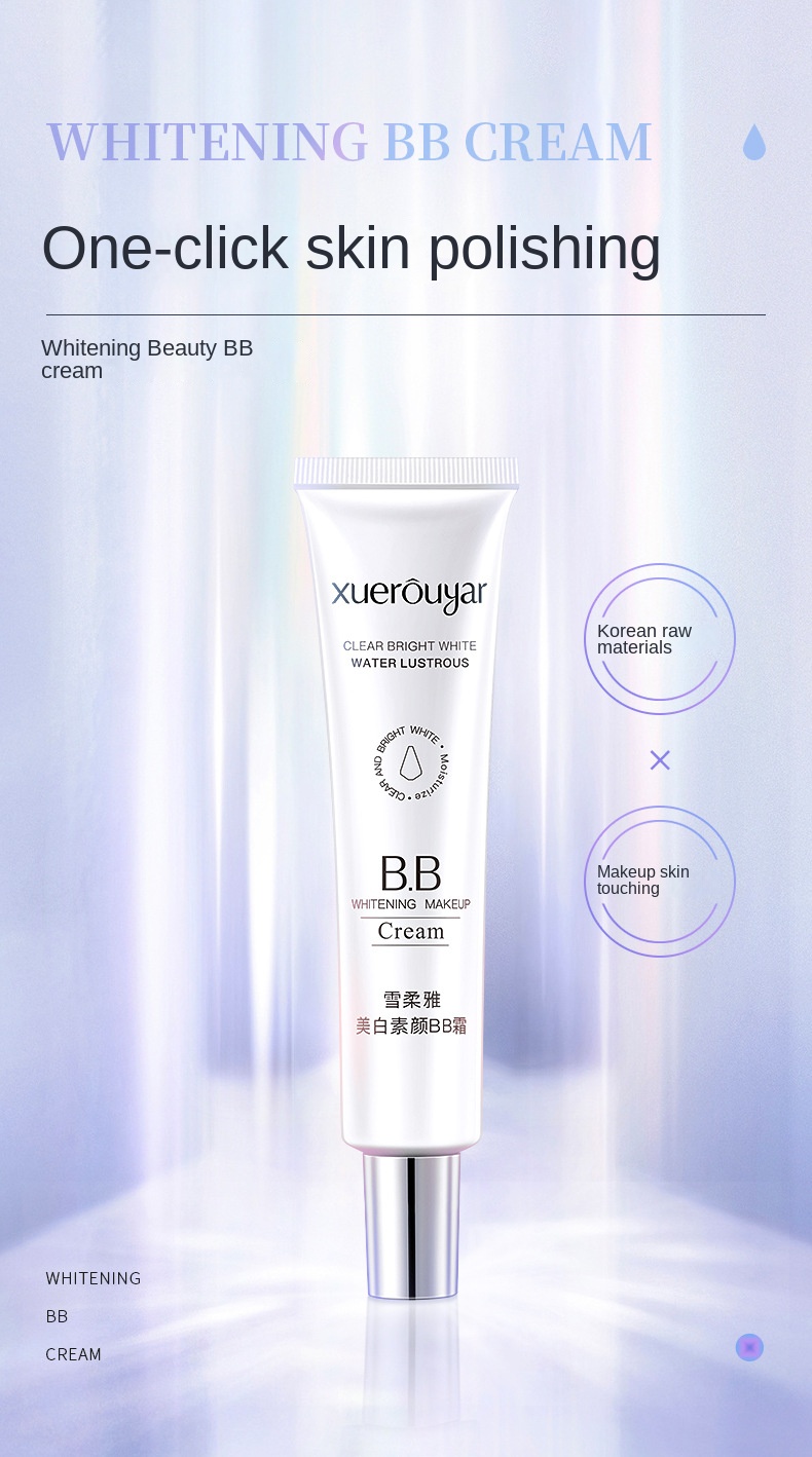 Whitening Pigment BB Cream Naturally Fits Skin Without Makeup, Long-Lasting Moisturizing  Brightening BB Creams