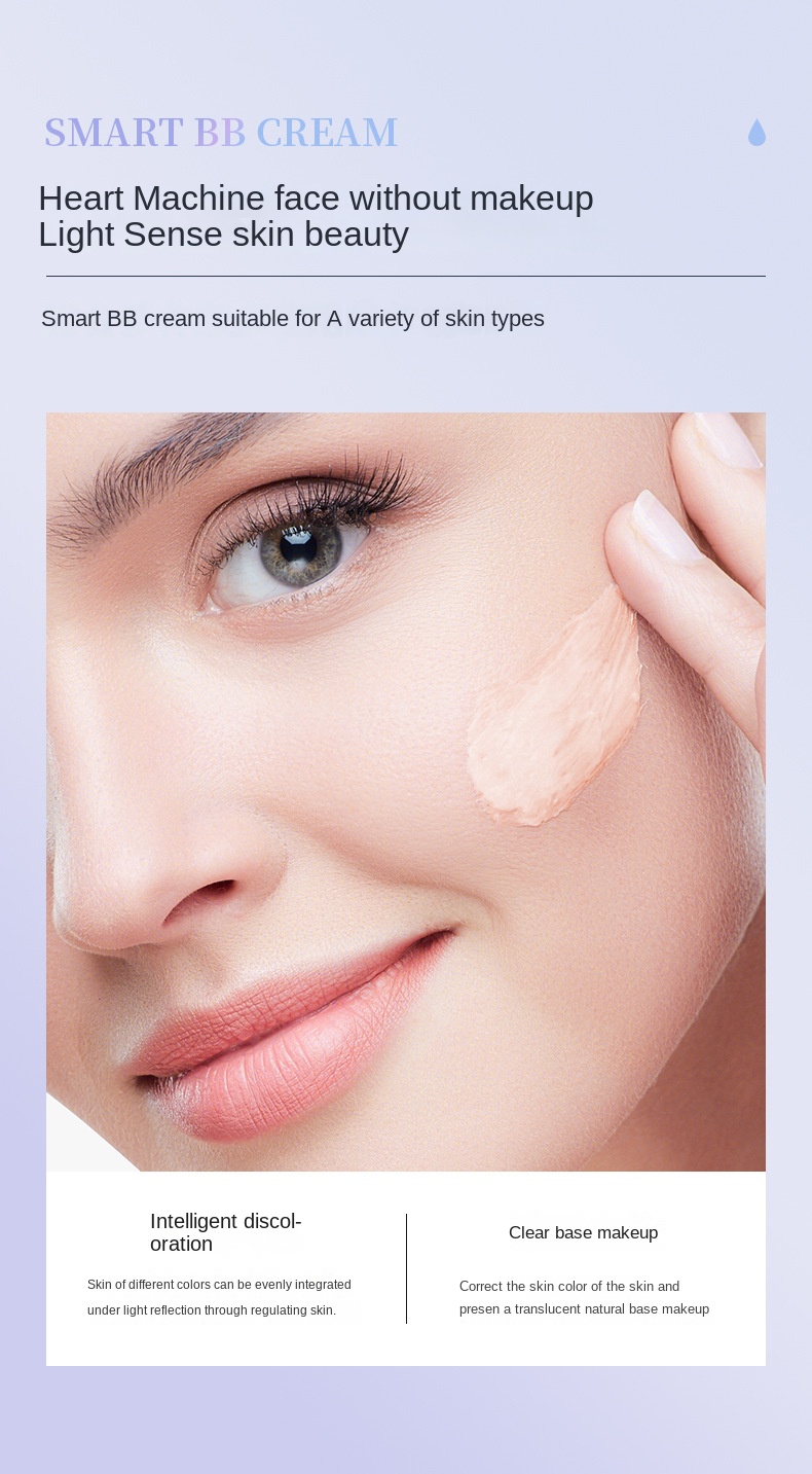 Whitening Pigment BB Cream Naturally Fits Skin Without Makeup, Long-Lasting Moisturizing  Brightening BB Creams