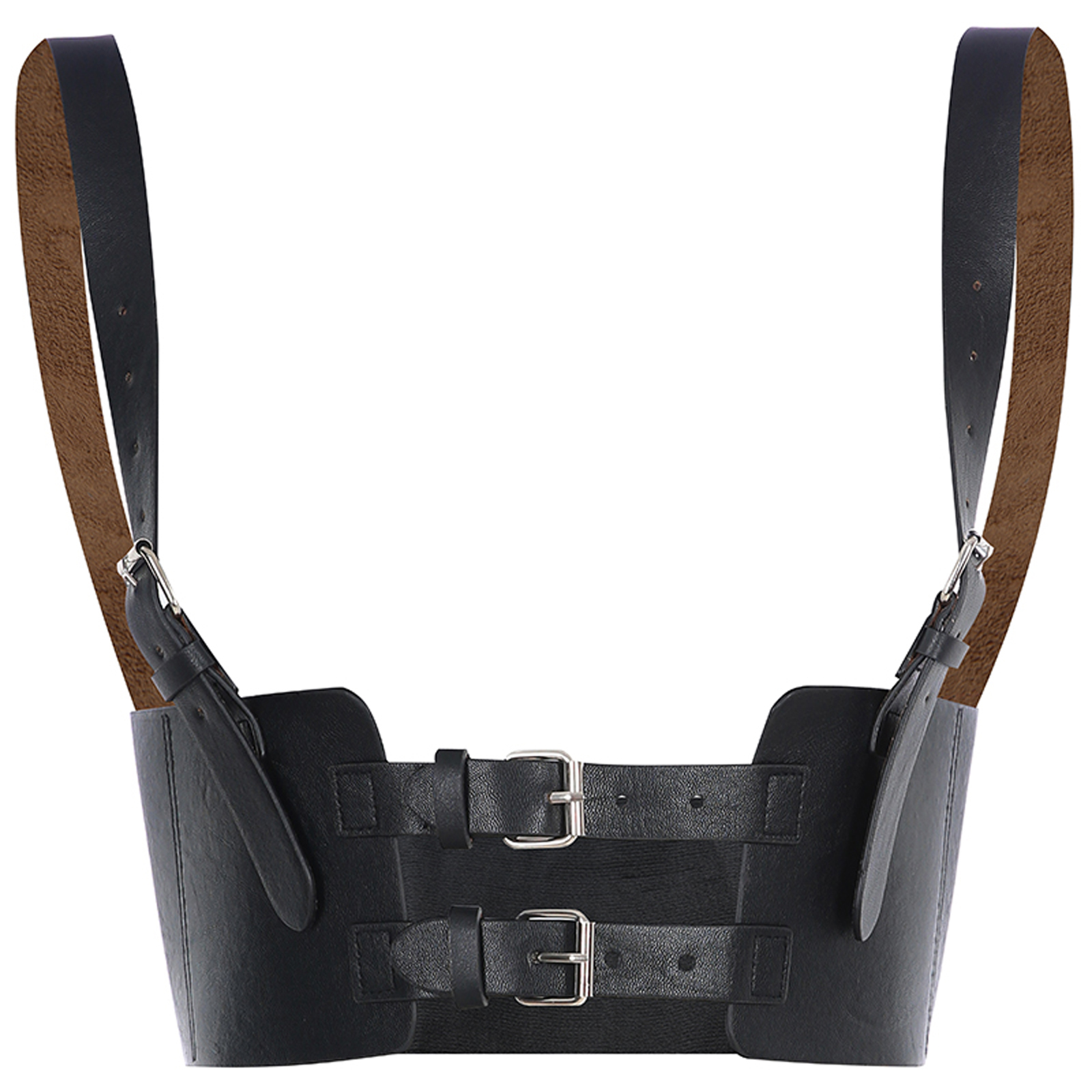Belt for Dress Elastic Lace-up Cinch Belt PU Leather High Waist Black Corset Belt for Women