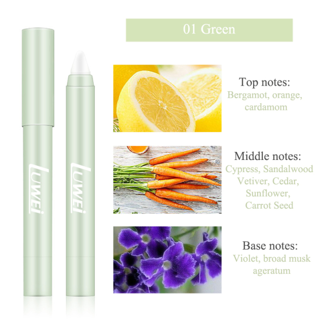 1Pc Portable Solid Perfume Fragrances Women Men Solid Balm Pen Lasting Fresh Light Fragrance Stay Long Solid Stick Body Perfume