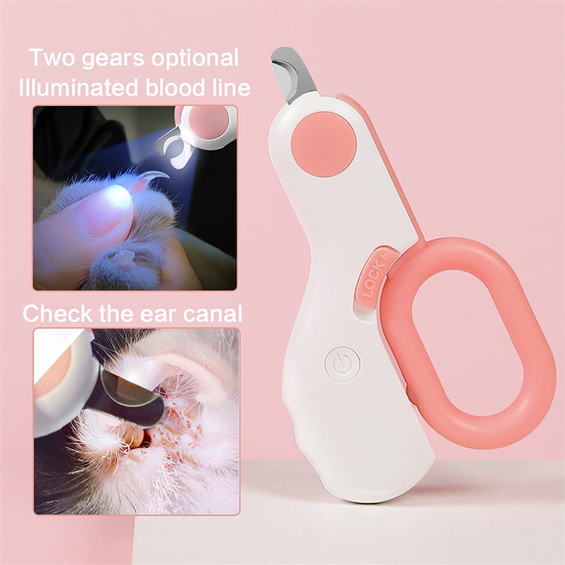 Cat Dog Nail Clippers Professional Pet Nail Clipper LED Light Cats Claw Nail Cutter Dogs Nail Grooming Scissors Pet Dogs Product
