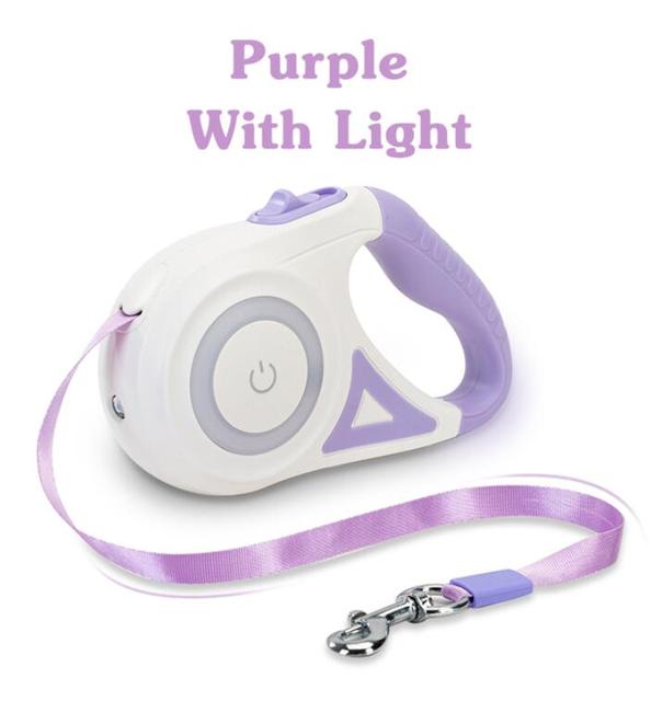 Led Lights Dog Leash Retractable Pet Leads Traction Rope Belt Durable Large Dog Walk Run Leash Lead Automatic Cat Lead Extension