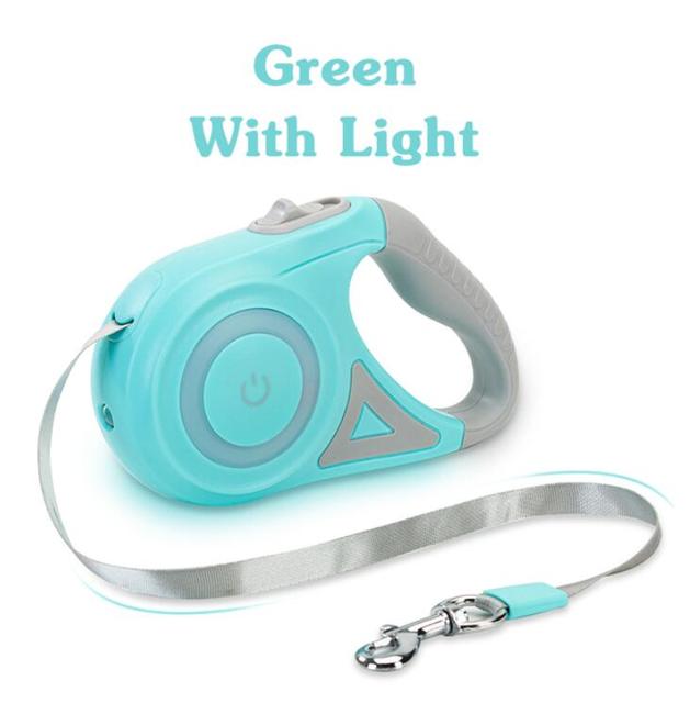 Led Lights Dog Leash Retractable Pet Leads Traction Rope Belt Durable Large Dog Walk Run Leash Lead Automatic Cat Lead Extension